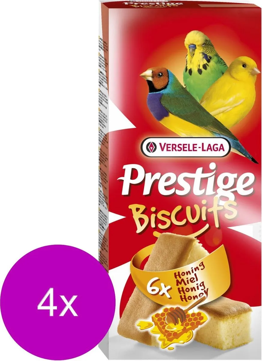 Versele-Laga Prestige Biscuits Honing - 4x4 Stuks
