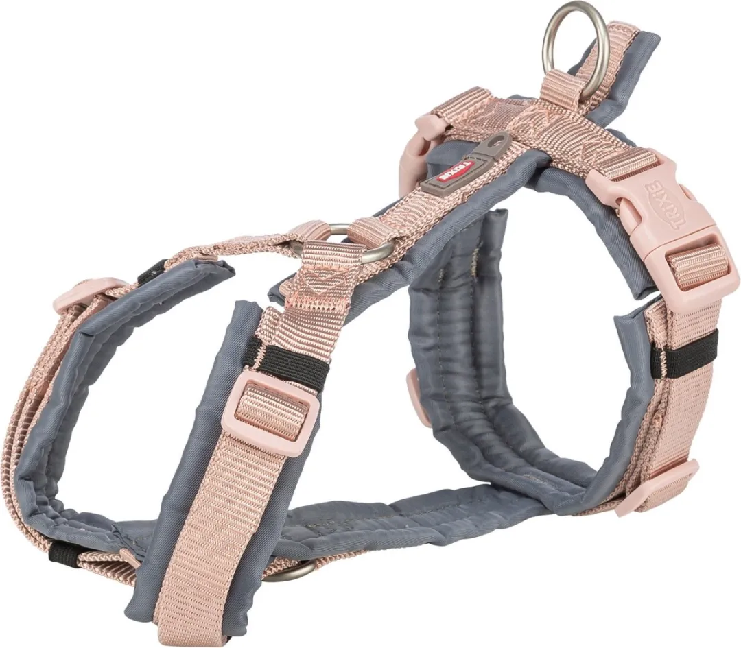 Trixie Hondentuig Premium Trekking - Roze/Grijs