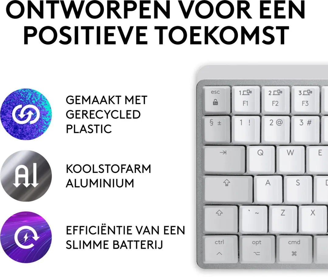 Logitech MX Mechanical Mini Toetsenbord Wit - QWERTY US - afbeelding 6 van 6