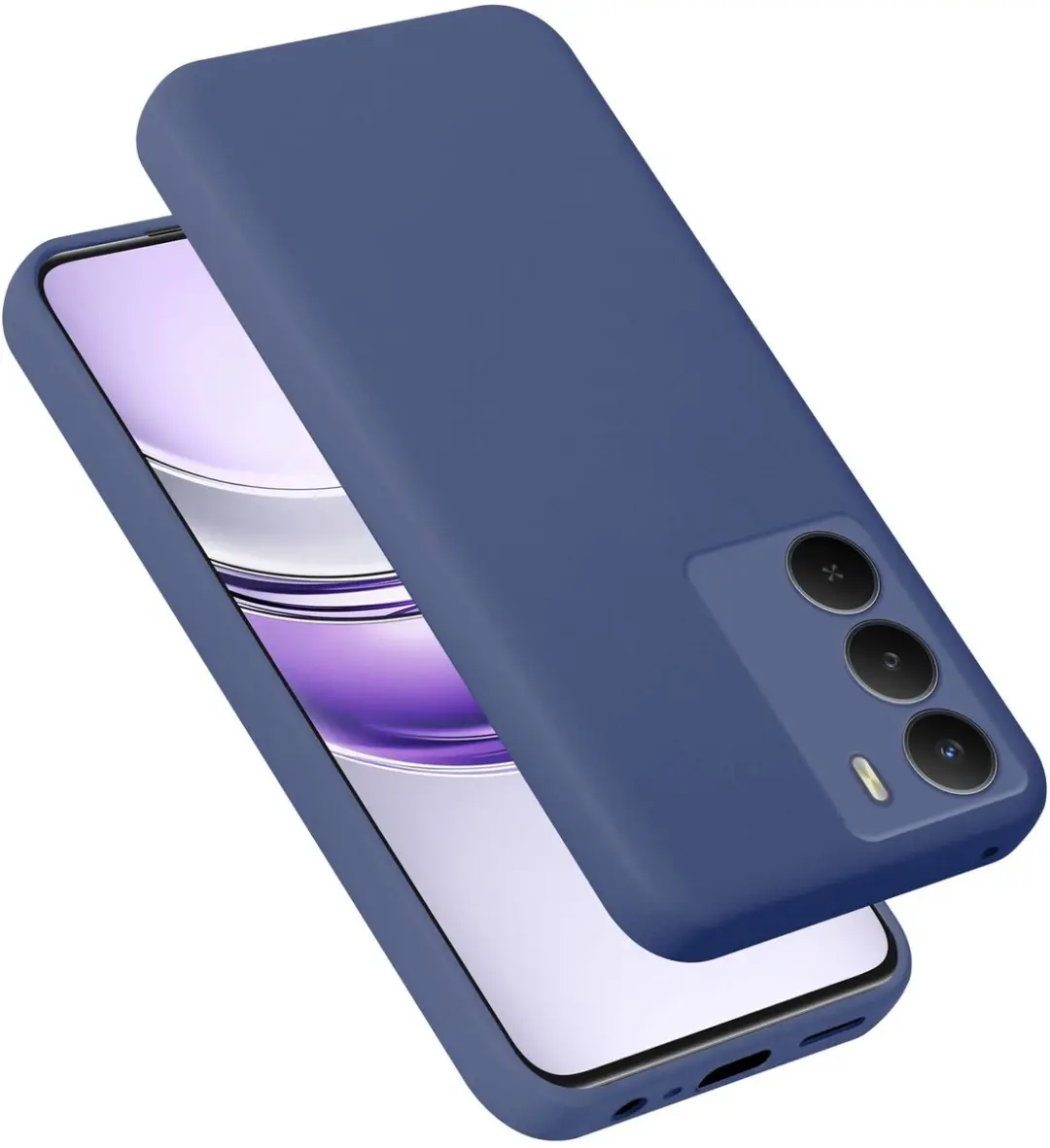 Cadorabo Hoesje geschikt voor Realme 14X 5G Case in Liquid Blauw Beschermhoes ge
