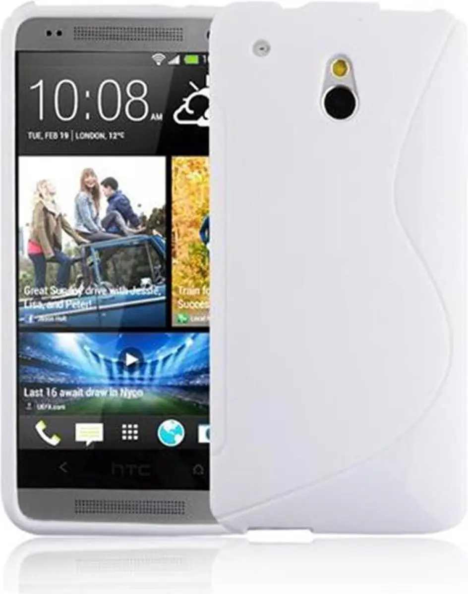 Cadorabo Hoesje geschikt voor HTC ONE M4 MINI in MAGNESIUM WIT