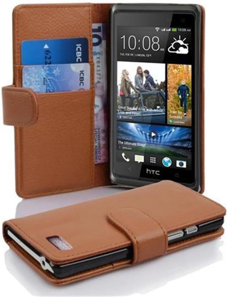 Cadorabo Hoesje geschikt voor HTC Desire 600 in COGNAC BRUIN