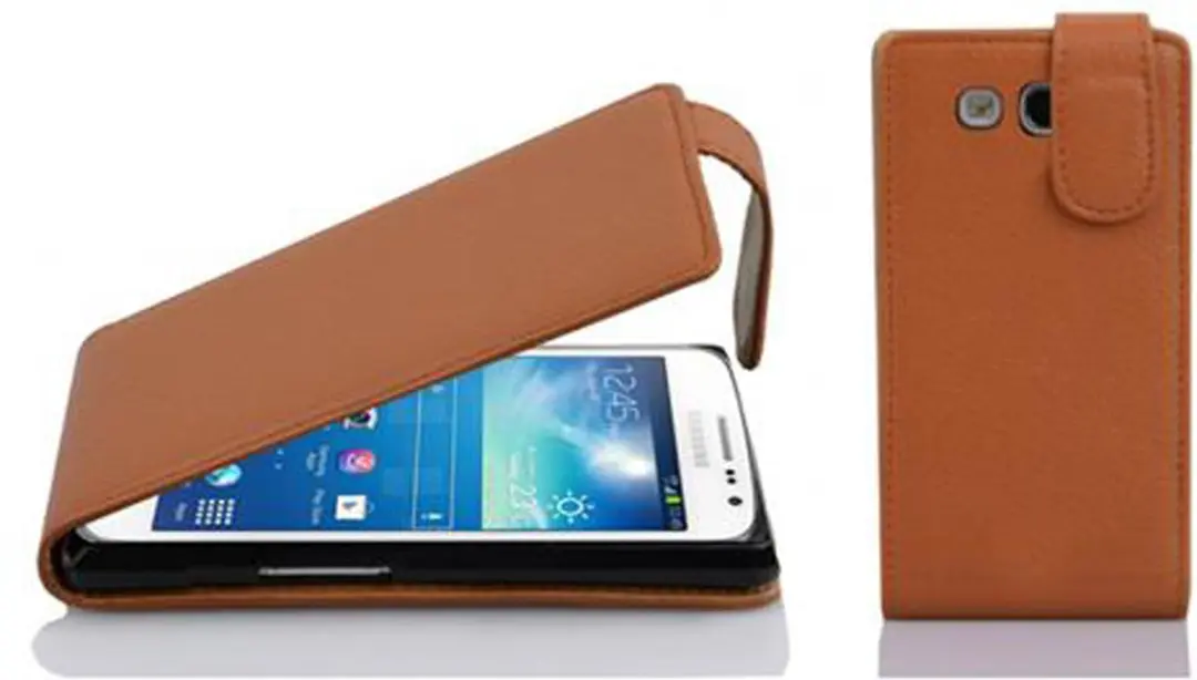 Cadorabo Hoesje geschikt voor Samsung Galaxy EXPRESS 2 in COGNAC BRUIN