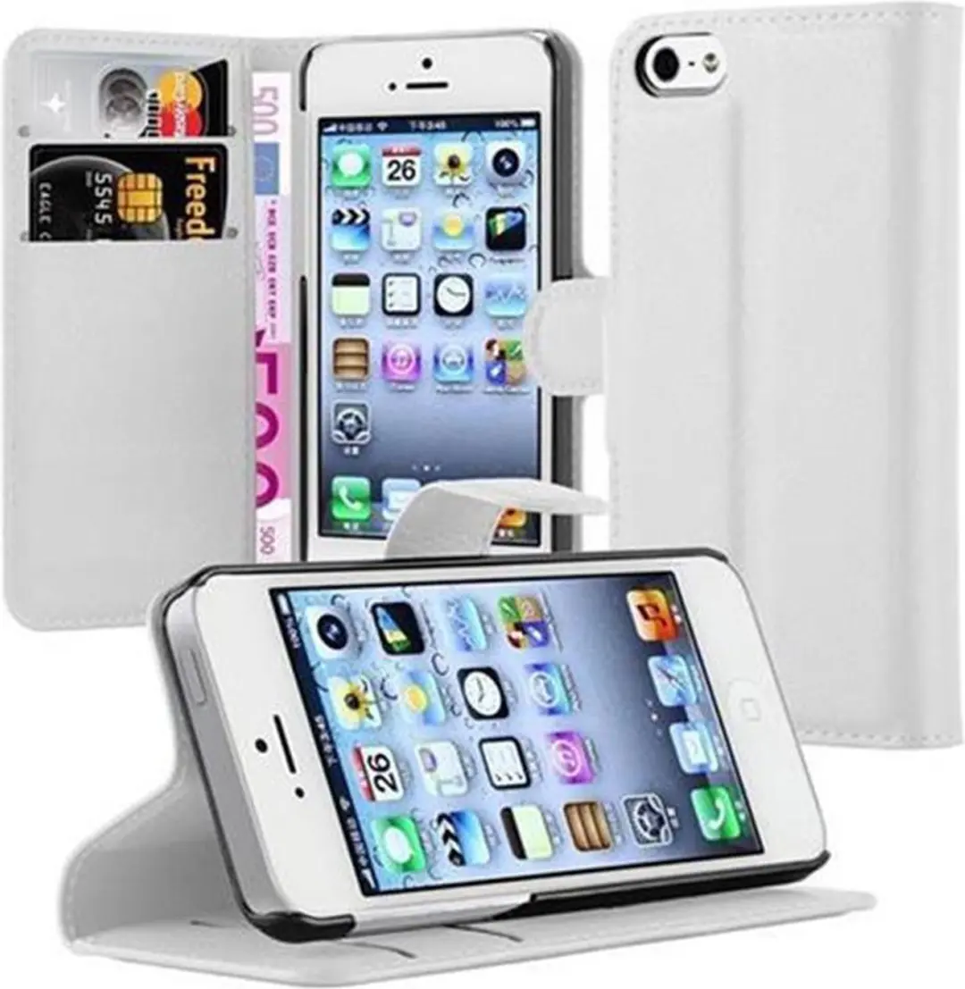 Cadorabo Hoesje geschikt voor Apple iPhone 5 / 5S / SE 2016 in ARCTISCH WIT