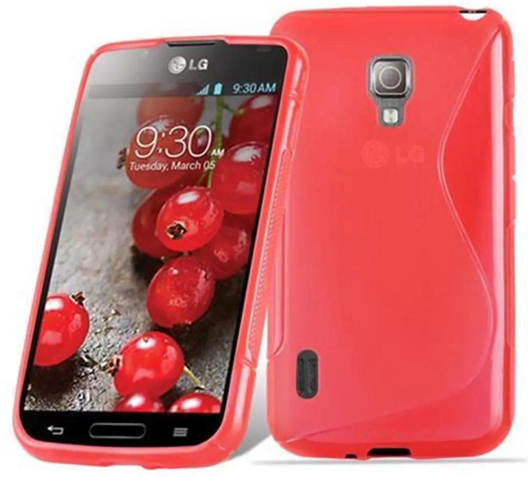 Cadorabo Hoesje geschikt voor LG L5 II (2. SIM) in INFERNO ROOD