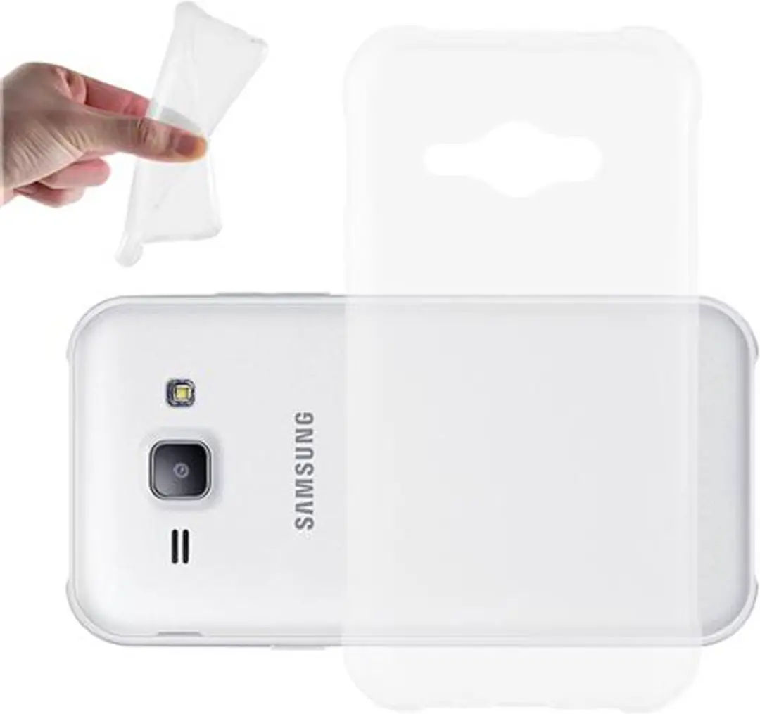 Cadorabo Hoesje geschikt voor Samsung Galaxy J1 ACE in VOLLEDIG TRANSPARANT