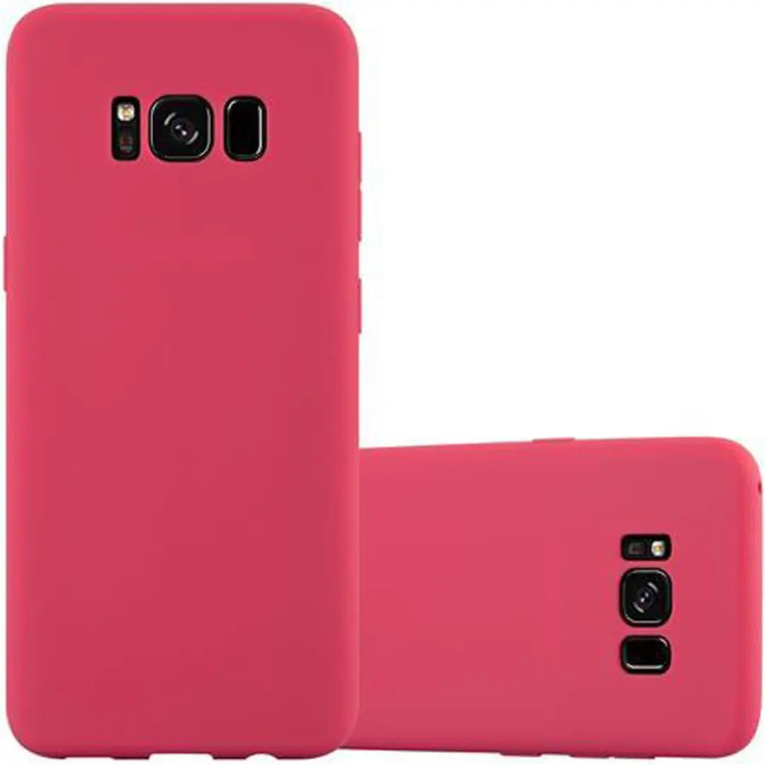 Cadorabo Hoesje geschikt voor Samsung Galaxy S8 in CANDY ROOD