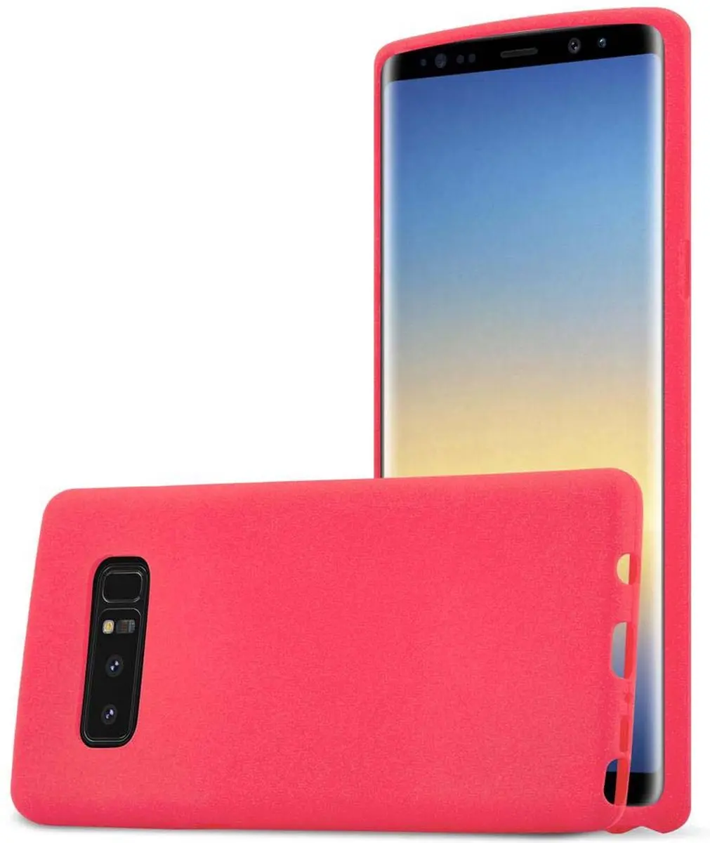 Cadorabo Hoesje geschikt voor Samsung Galaxy NOTE 8 in FROST ROOD