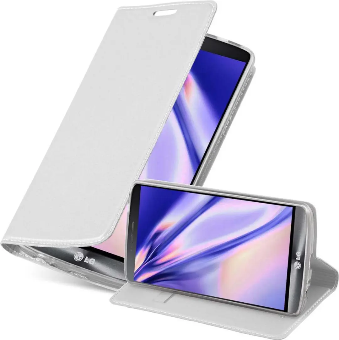 Cadorabo Hoesje geschikt voor LG G3 in CLASSY ZILVER