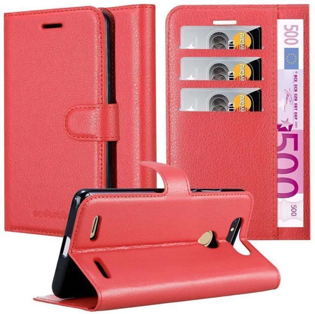 Cadorabo Hoesje geschikt voor ZTE Blade V8 MINI in KARMIJN ROOD