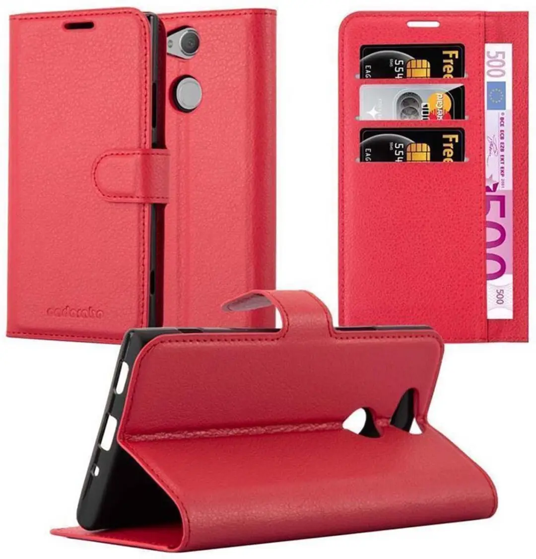 Cadorabo Hoesje geschikt voor Sony Xperia XA2 in KARMIJN ROOD