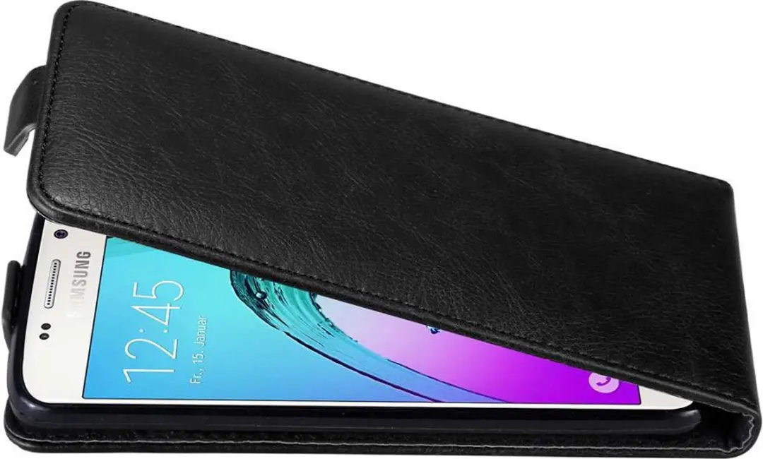 Cadorabo Hoesje geschikt voor Samsung Galaxy A3 2016 in ZWARTE NACHT