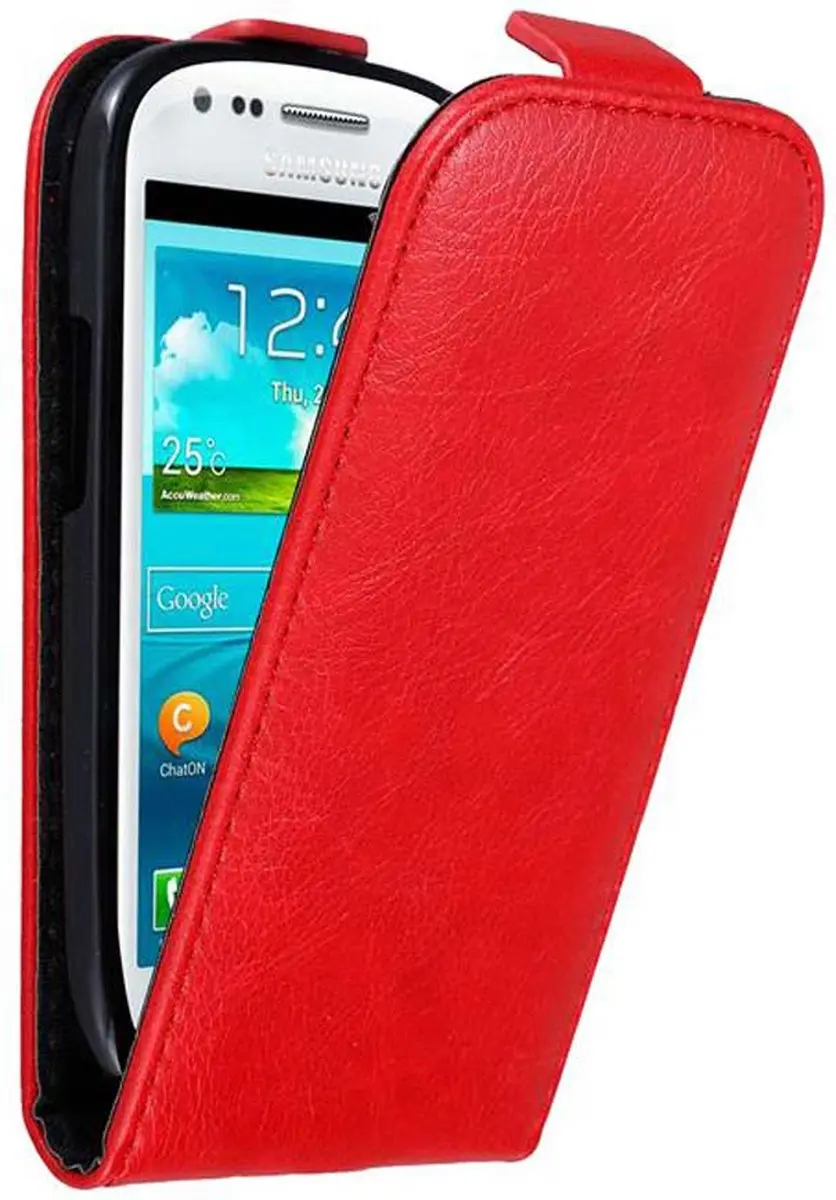 Cadorabo Hoesje geschikt voor Samsung Galaxy S3 MINI in APPEL ROOD