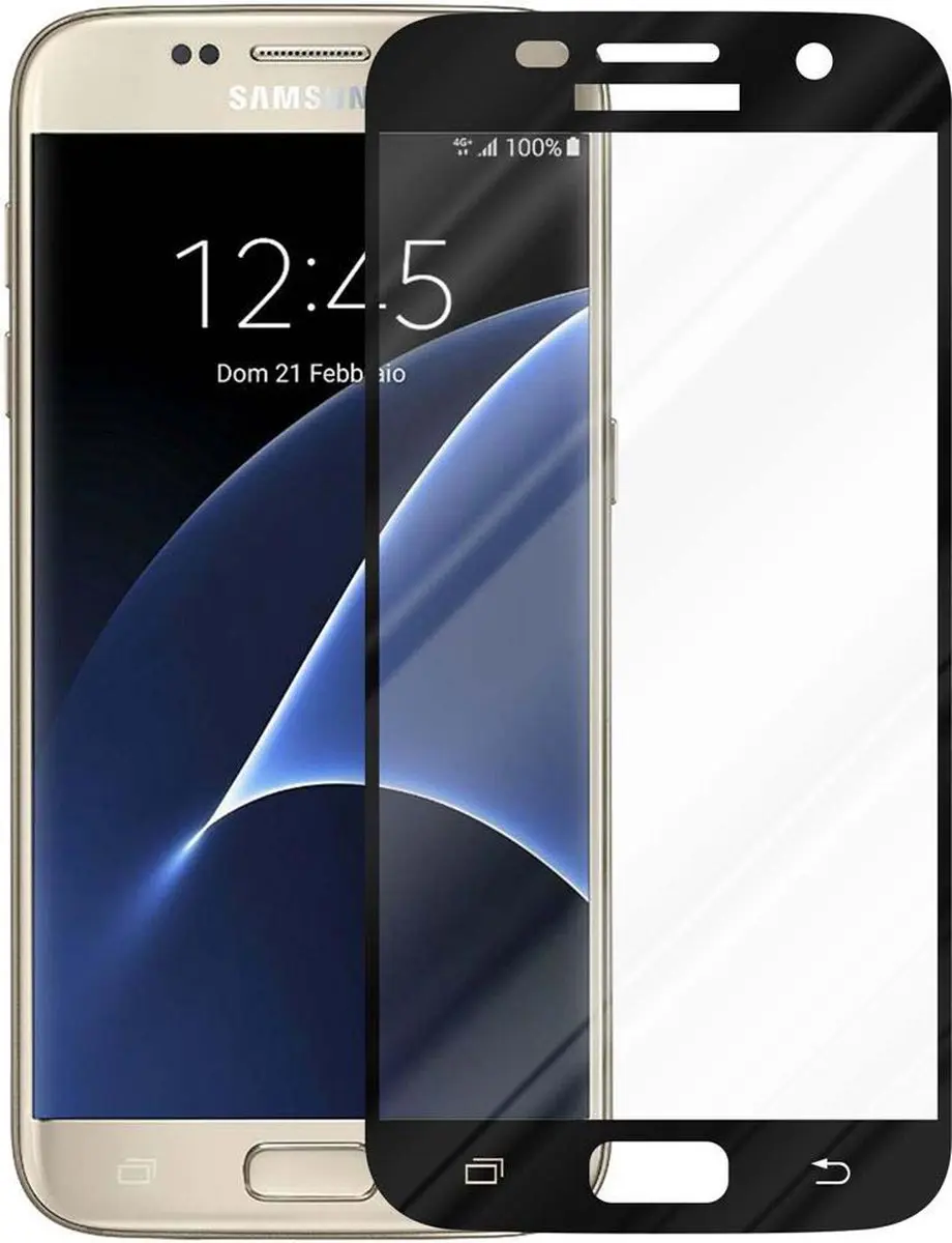 Cadorabo Volledig scherm pantserfolie geschikt voor Samsung Galaxy S7 in TRANSPA