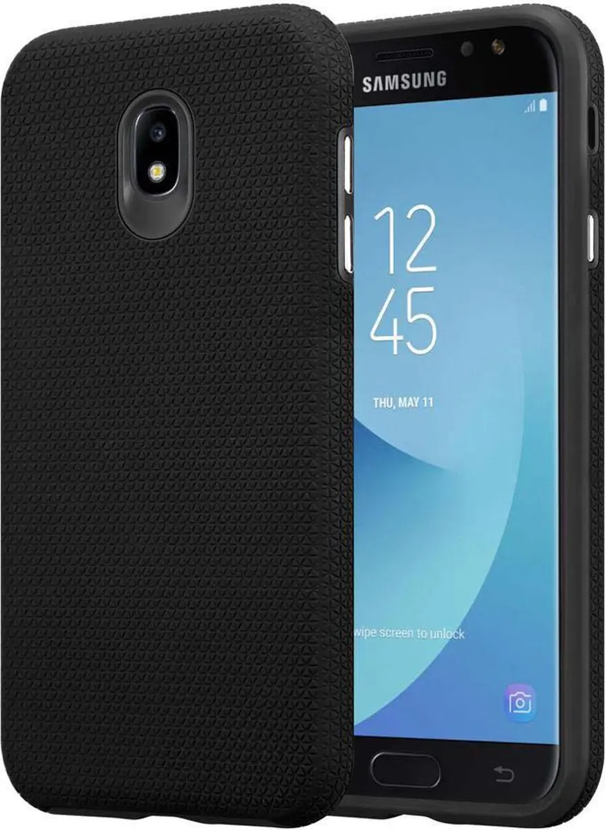 Cadorabo Hoesje geschikt voor Samsung Galaxy J7 2017 in DAHLIAS ZWART