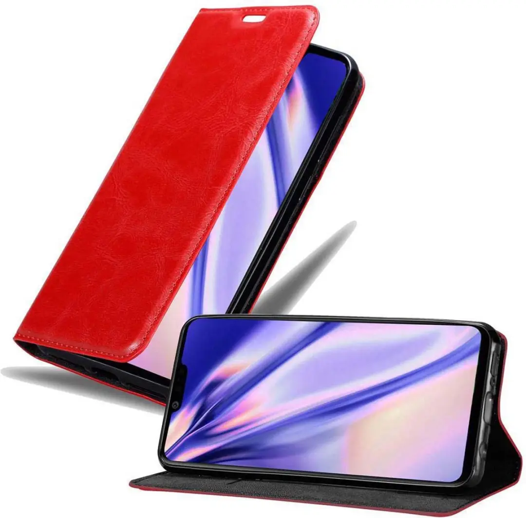 Cadorabo Hoesje geschikt voor LG G8 ThinQ in APPEL ROOD