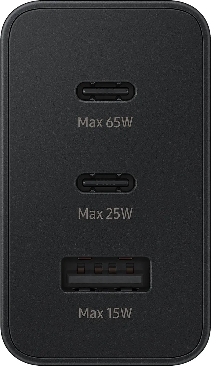 Samsung EP-T6530NBEGGB Power Adapter 65W - 3 Outputs - Zwart
