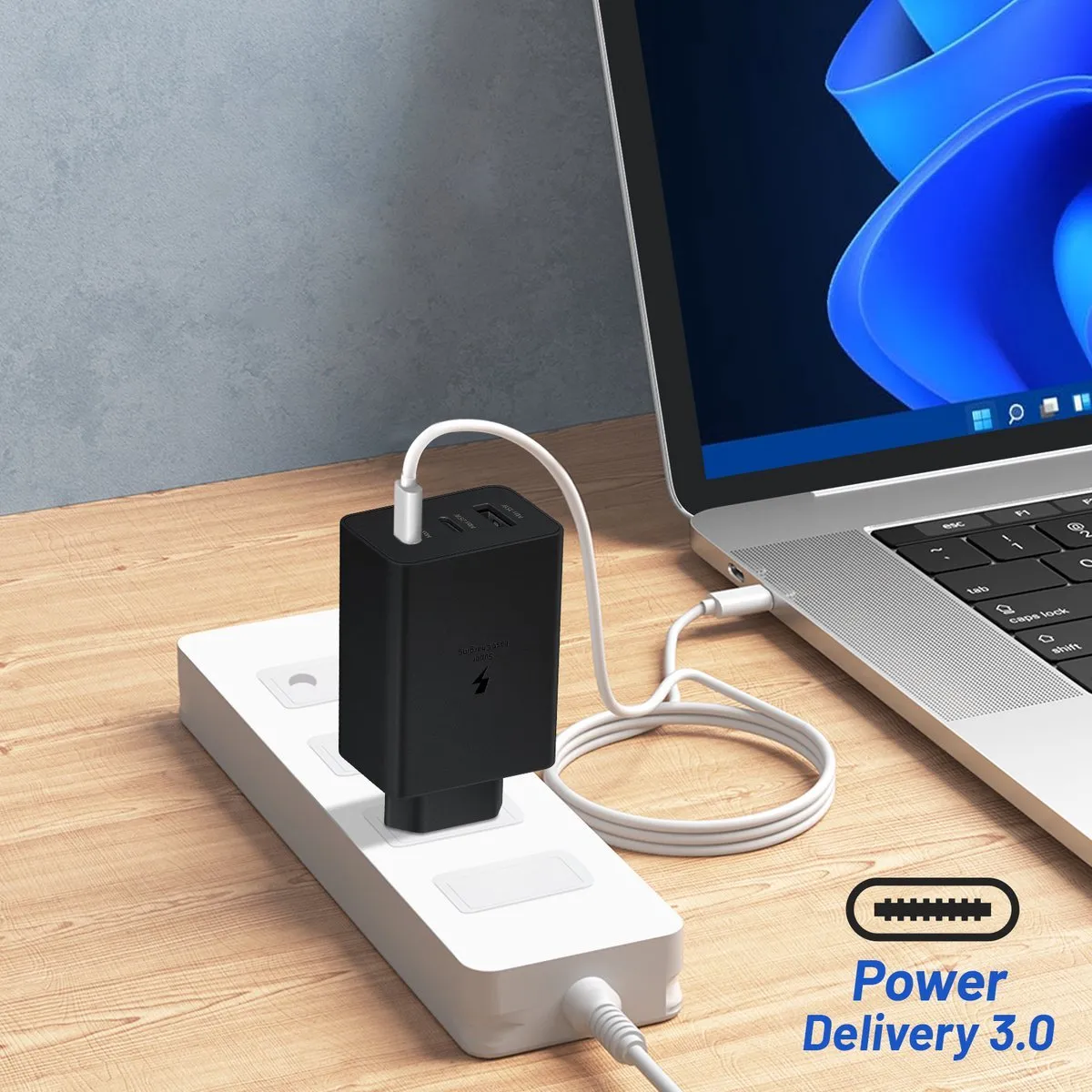 Samsung EP-T6530NBEGGB Power Adapter 65W - 3 Outputs - Zwart - afbeelding 6 van 6