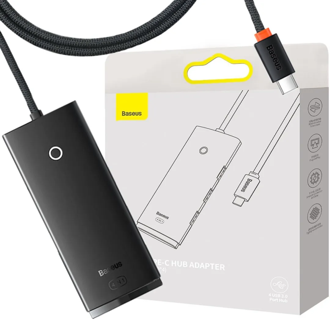 Baseus Lite Series HUB-adapter USB-C 4x USB 3.0