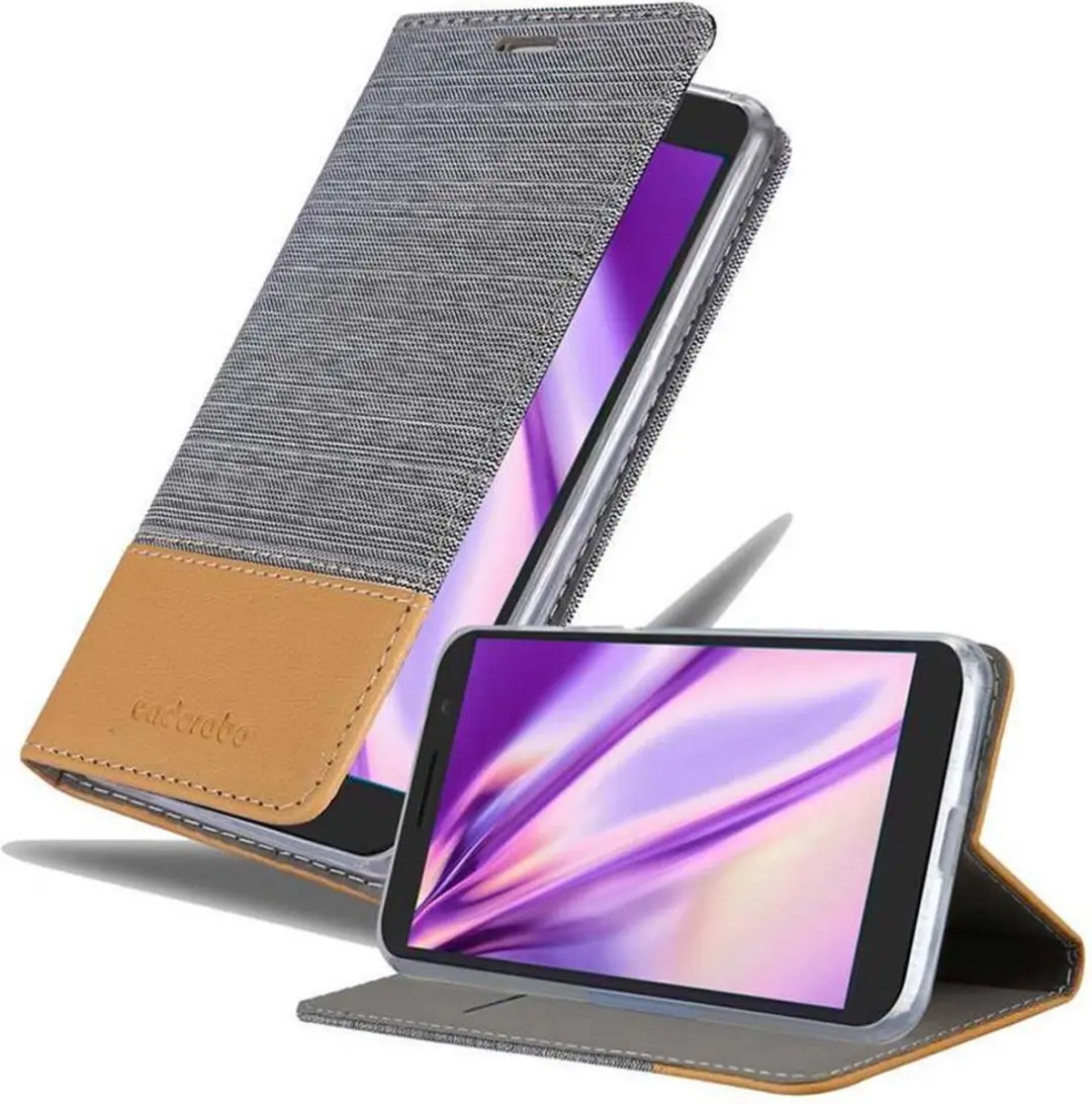 Cadorabo Hoesje geschikt voor Alcatel 3 2018 in LICHTGRIJS BRUIN