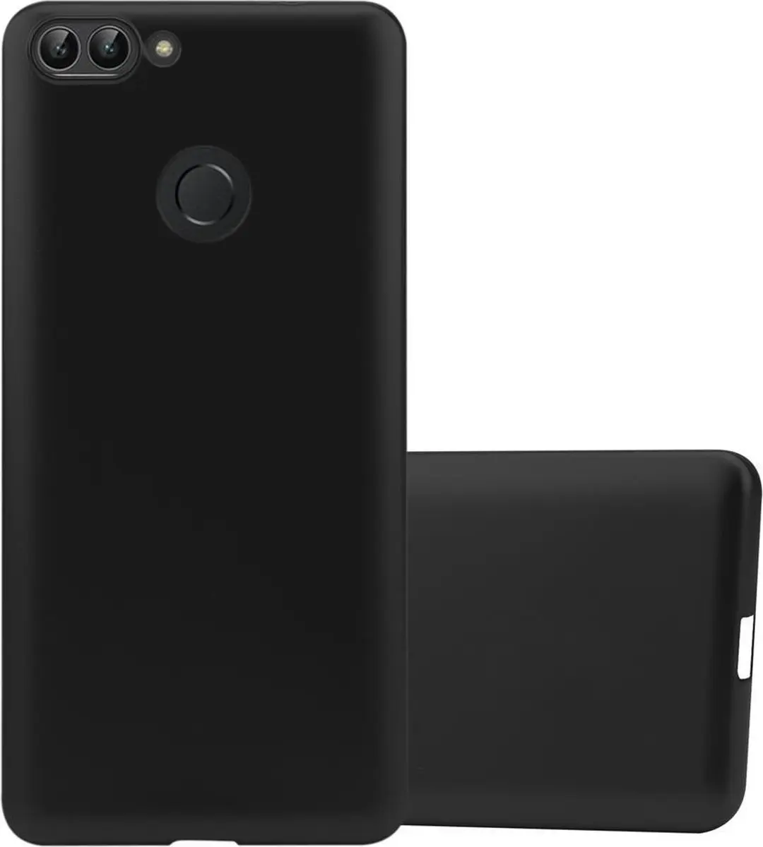Cadorabo Hoesje geschikt voor Huawei P SMART 2018 / Enjoy 7S in METALLIC ZWART