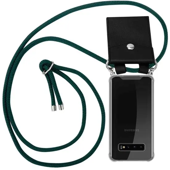 Cadorabo Hoesje geschikt voor Samsung Galaxy S10 PLUS in LEGER GROEN
