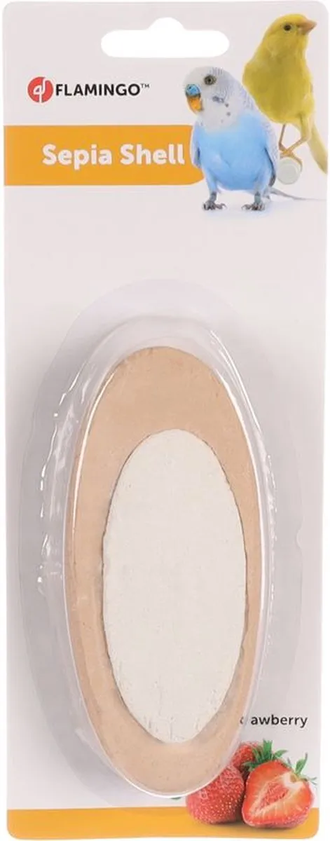 Flamingo Sepia Schelp Vogelaccessoire 12cm
