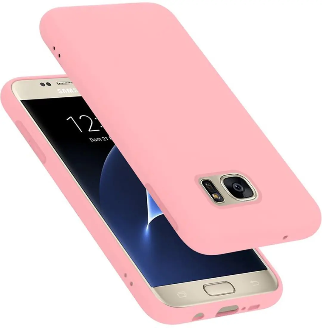 Cadorabo Hoesje geschikt voor Samsung Galaxy S7 in LIQUID ROZE