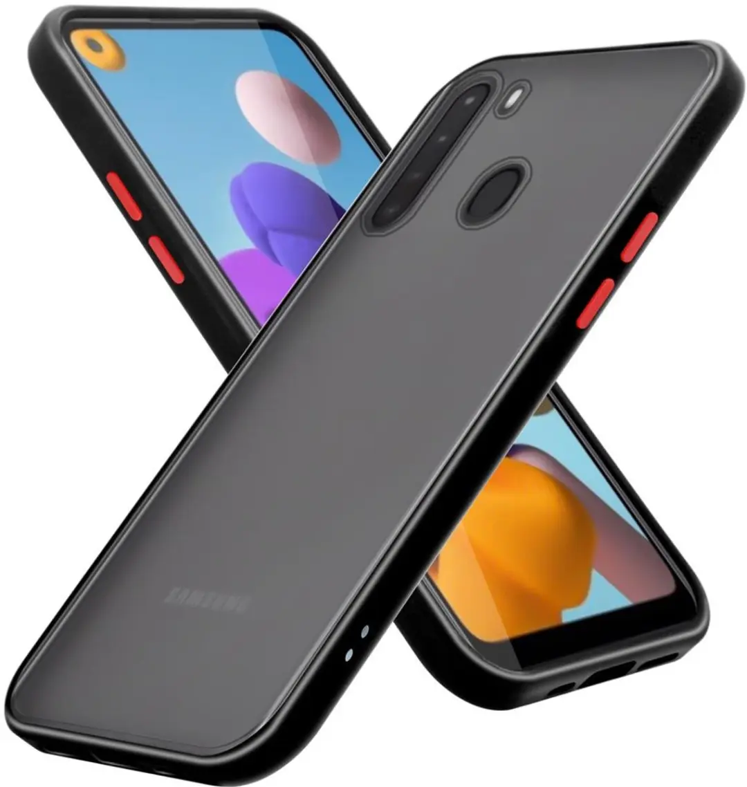 Cadorabo Hoesje geschikt voor Samsung Galaxy A21 in Mat Zwart