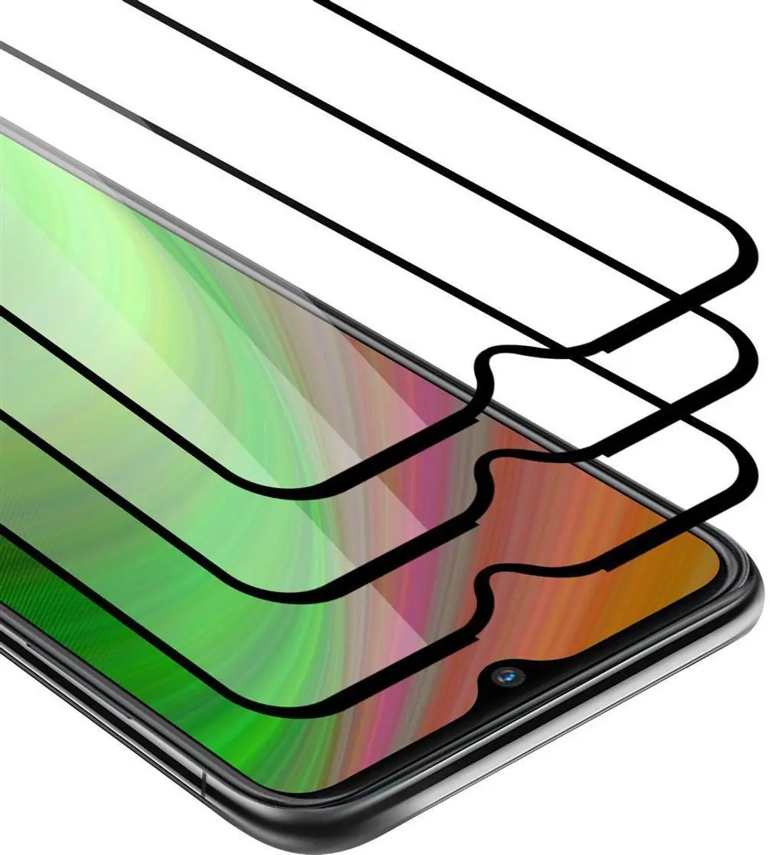 Cadorabo 3x Screenprotector geschikt voor Nokia 2.3 Volledig scherm pantserfolie