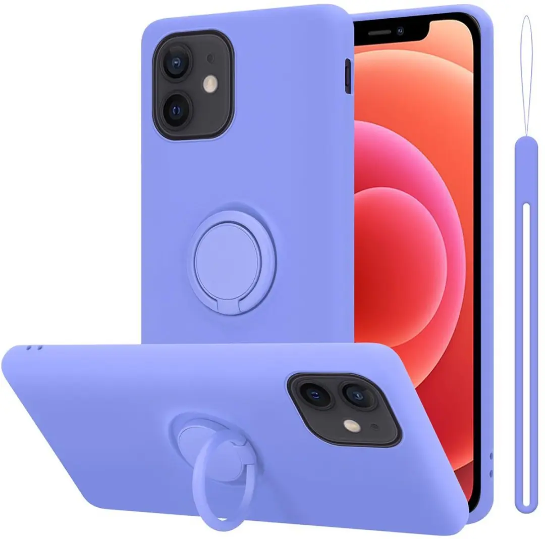 Cadorabo Hoesje geschikt voor Apple iPhone 12 MINI in LIQUID LICHT PAARS