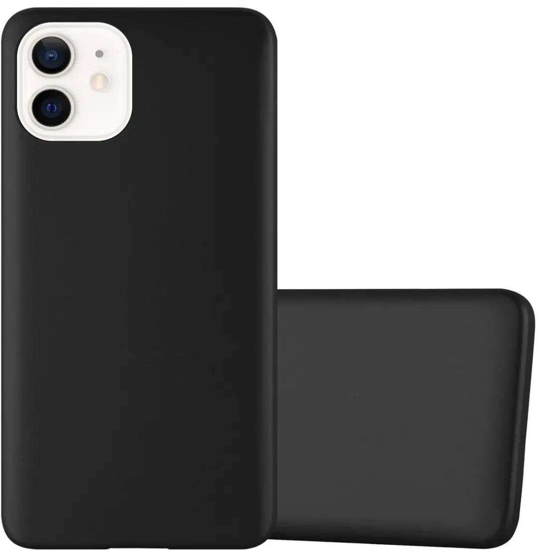 Cadorabo Hoesje geschikt voor Apple iPhone 12 MINI in METALLIC ZWART