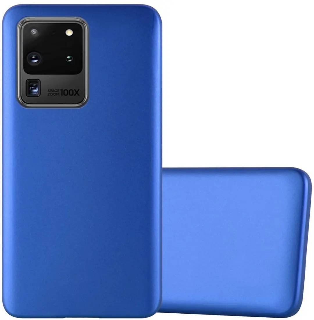 Cadorabo Hoesje geschikt voor Samsung Galaxy S20 ULTRA in METAAL BLAUW