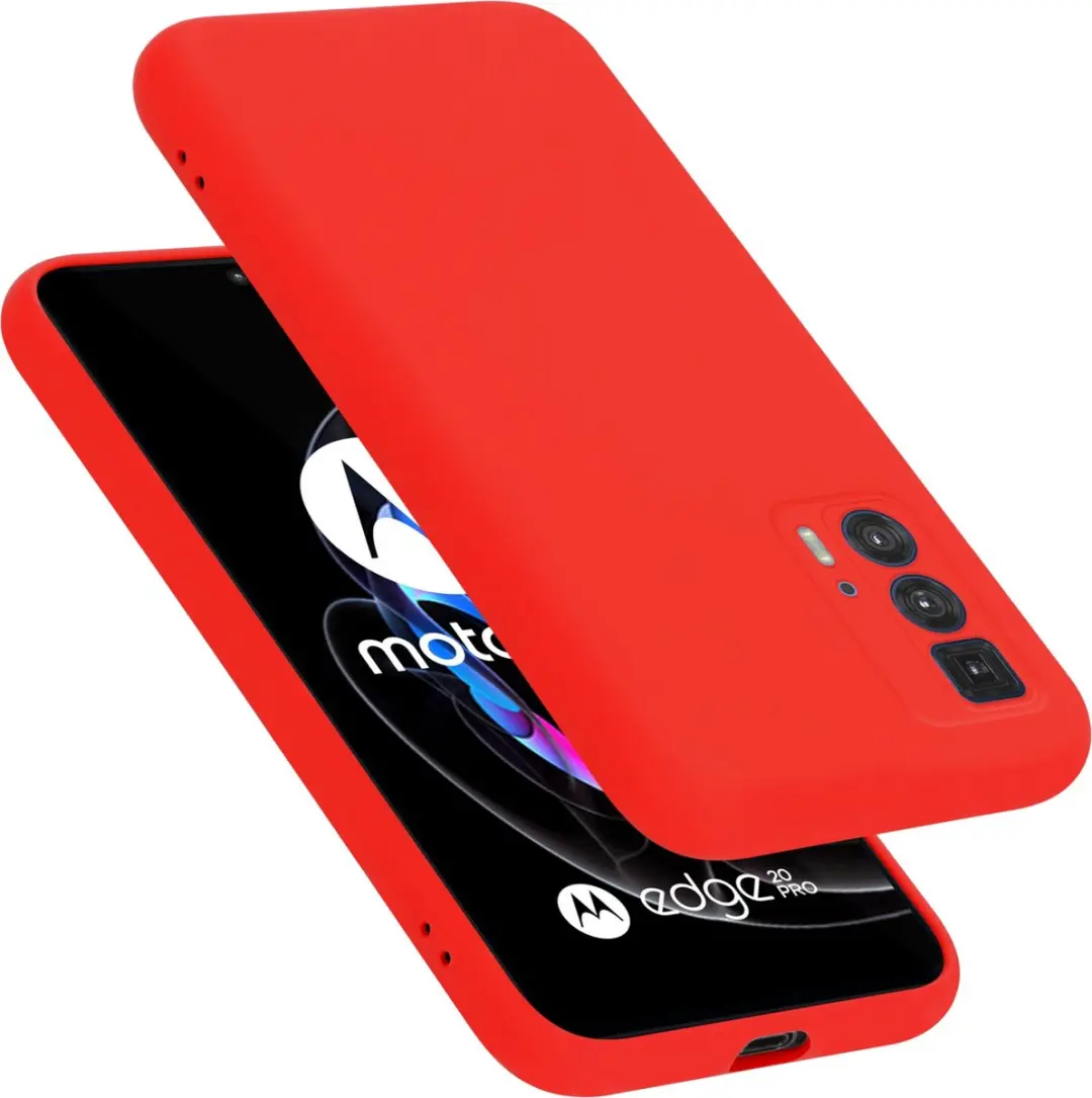 Cadorabo Hoesje geschikt voor Motorola EDGE 20 PRO / EDGE S PRO in LIQUID ROOD