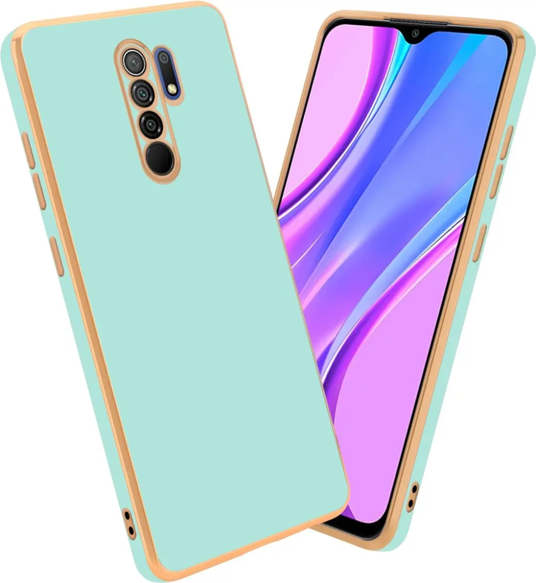 Cadorabo Hoesje geschikt voor Xiaomi RedMi 9 in Glossy Mintgroen
