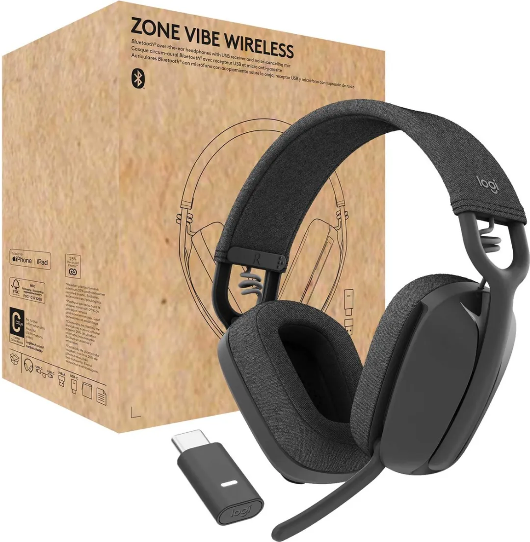 Logitech Zone Vibe 981-001157 Draadloze Koptelefoon - Grafiet