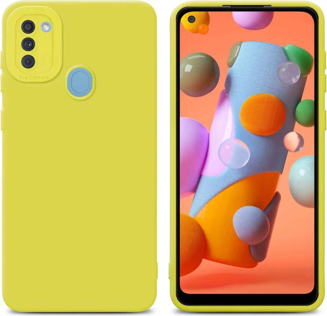 Cadorabo Hoesje geschikt voor Samsung Galaxy A11 / M11 in FLUID GEEL