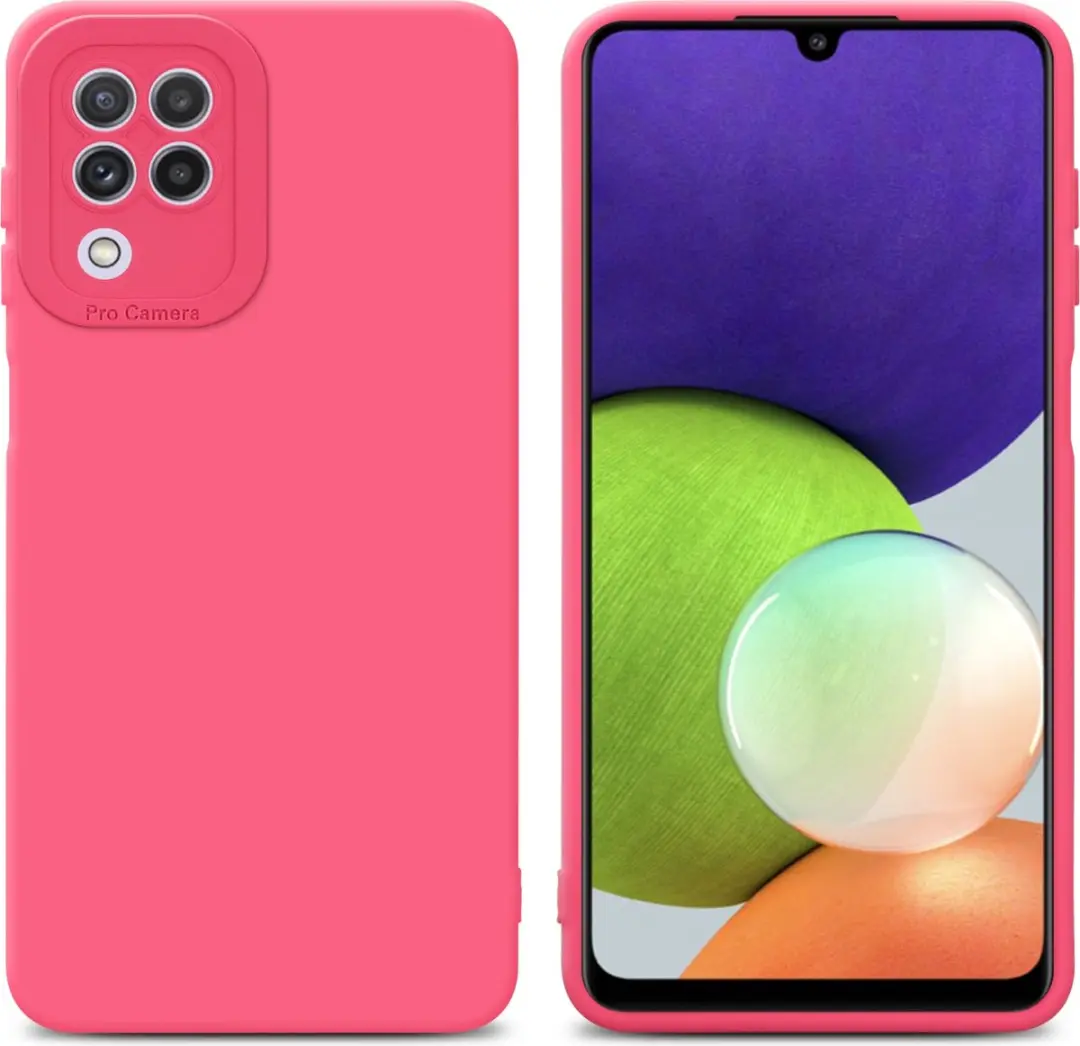 Cadorabo Hoesje geschikt voor Samsung Galaxy A22 4G in FLUID ROOD