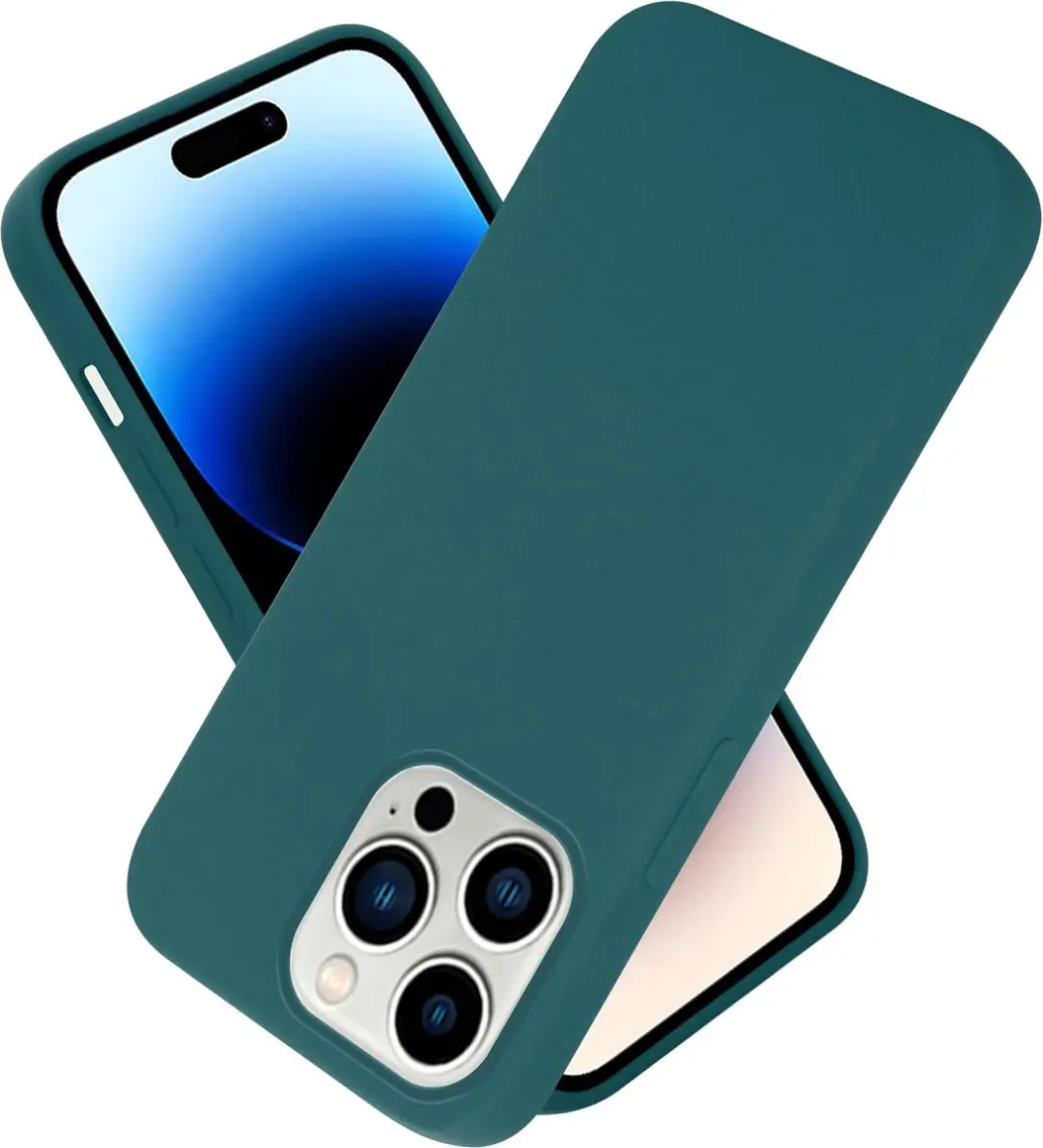 Cadorabo Hoesje geschikt voor Apple iPhone 14 PRO MAX in LIQUID GROEN