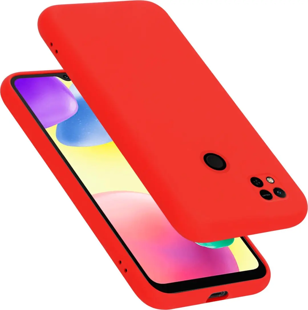 Cadorabo Hoesje geschikt voor Xiaomi RedMi 9C / RedMi 10A in LIQUID ROOD