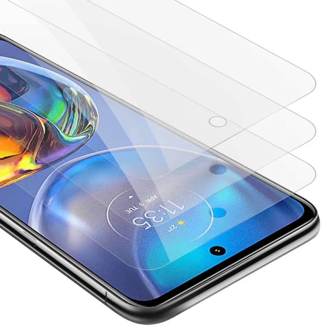 Cadorabo 3x Screenprotector geschikt voor Motorola MOTO E32 4G / E32S