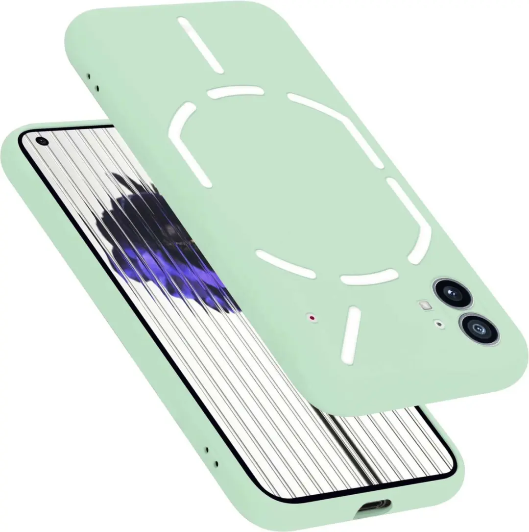 Cadorabo Hoesje geschikt voor Nothing Phone (1) in LIQUID LICHT GROEN