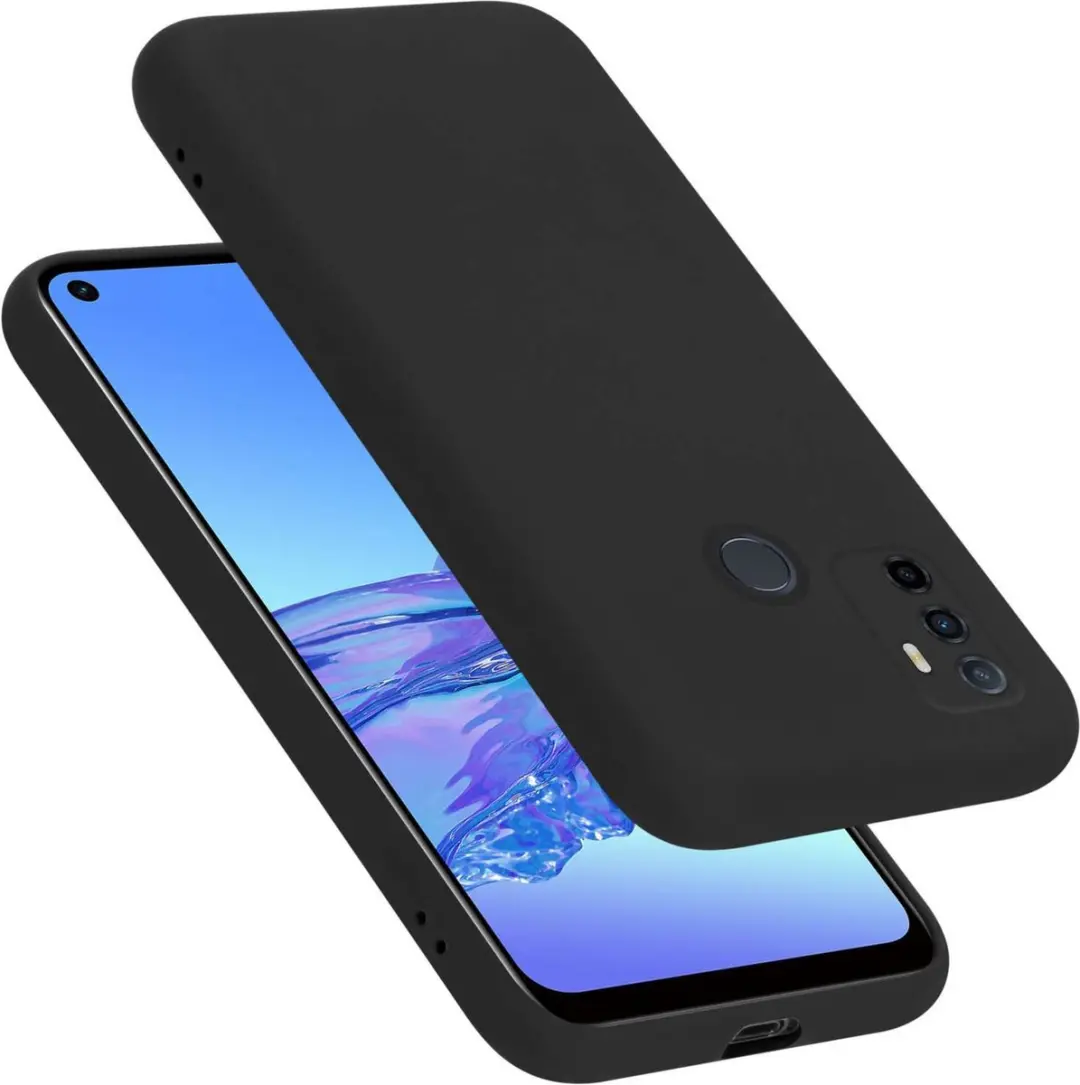 Cadorabo Hoesje geschikt voor Oppo A53s in LIQUID ZWART