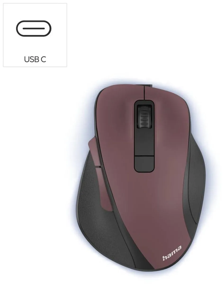 Hama MW-500 Optische Draadloze Muis - 6 Knoppen - 2.4 GHz - Rood - afbeelding 6 van 6