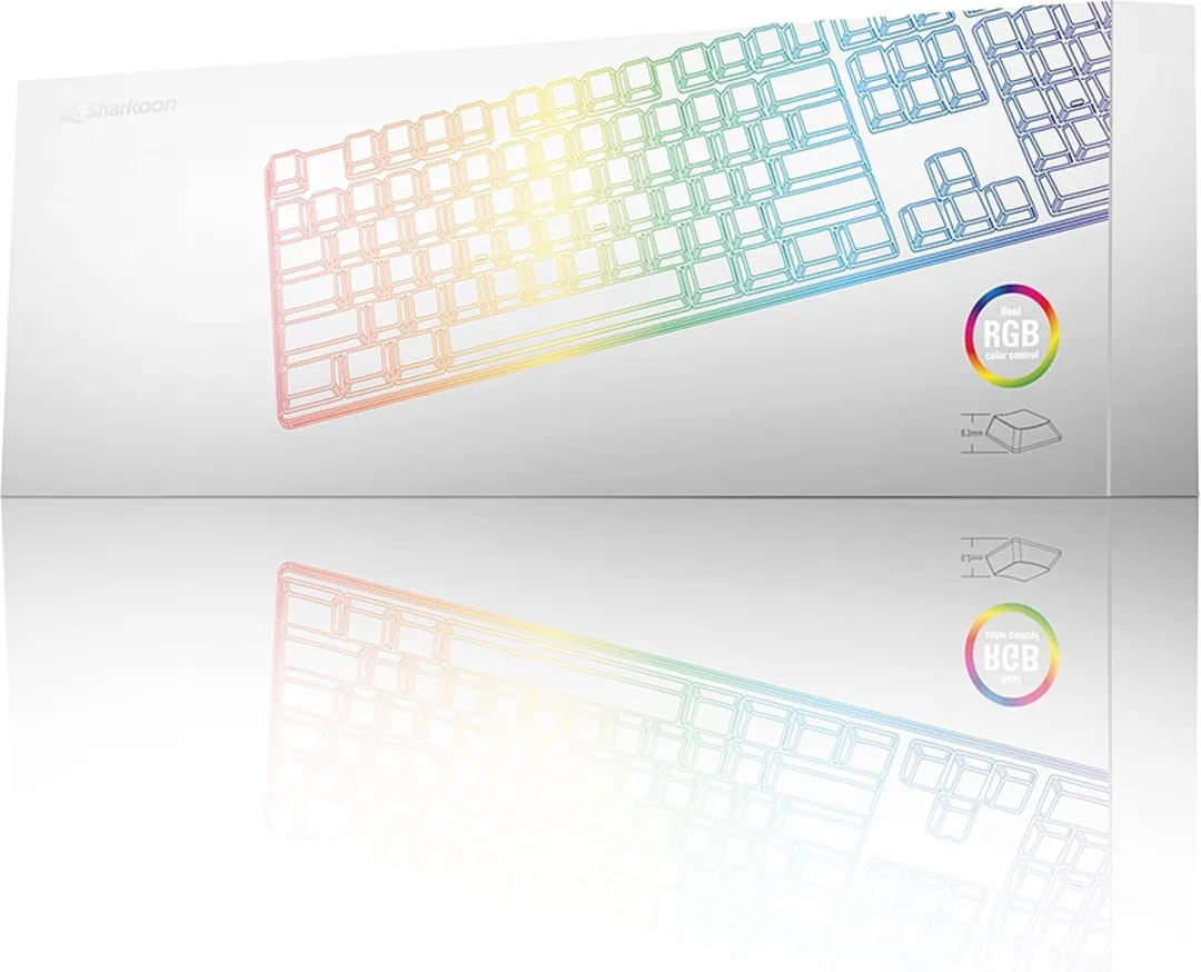 Sharkoon PureWriter RGB Toetsenbord - Wit