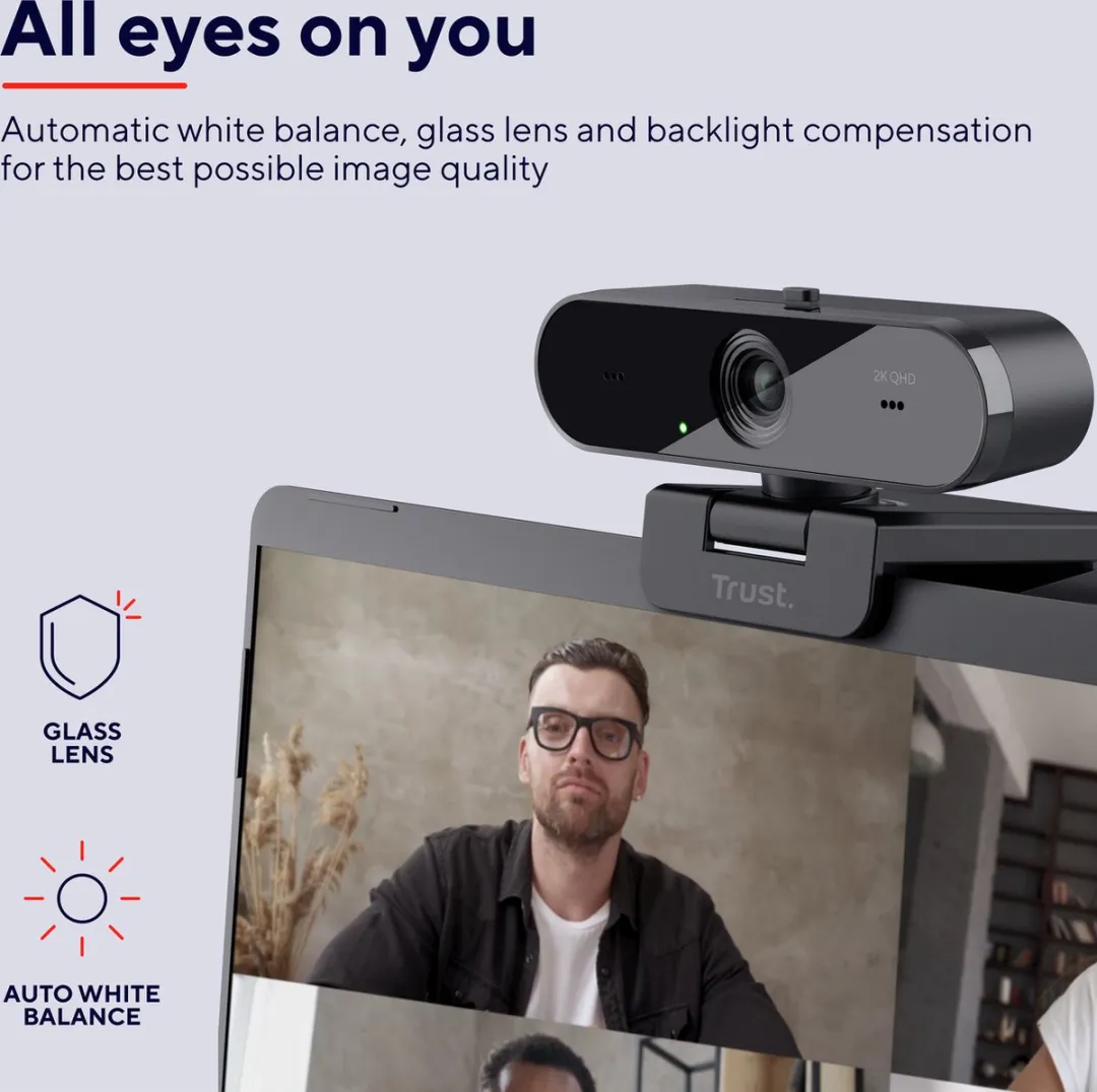 Trust Taxon 24732 Webcam - QHD - Zwart