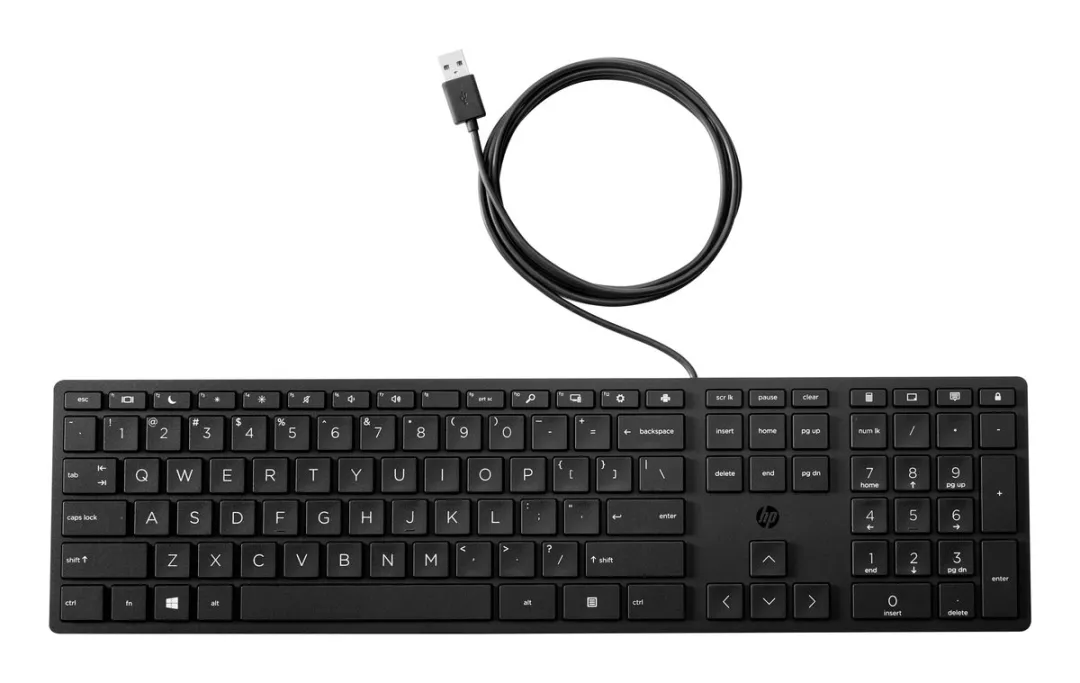 HP 320K Toetsenbord - Qwerty EU Layout - Zwart