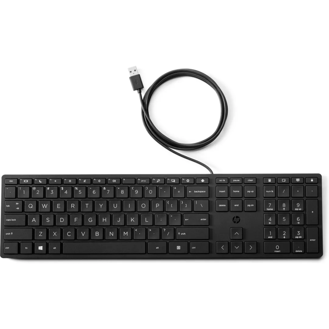 HP 320K Toetsenbord - Qwerty EU Layout - Zwart