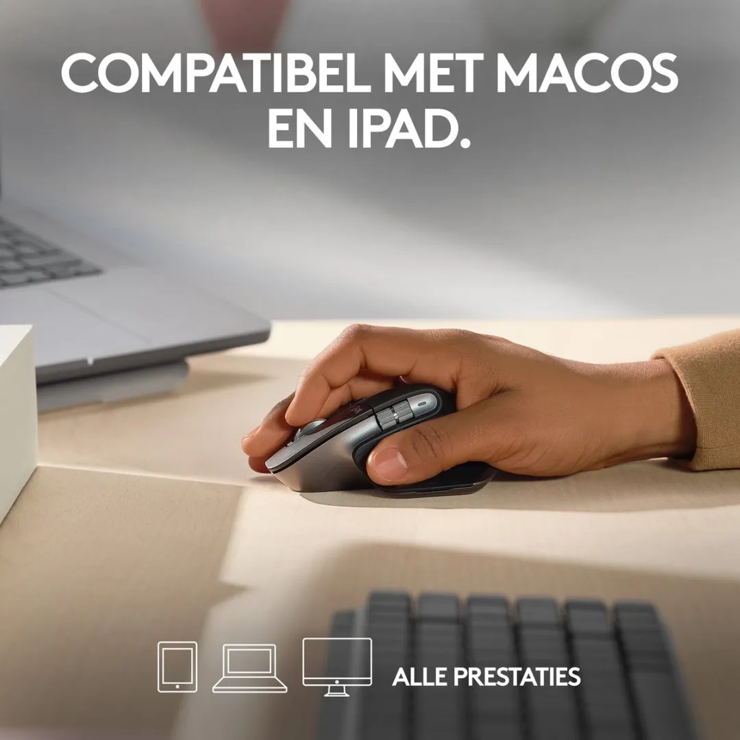 Logitech MX Master 3S voor Mac - Draadloze Muis - Bluetooth - Space Grey