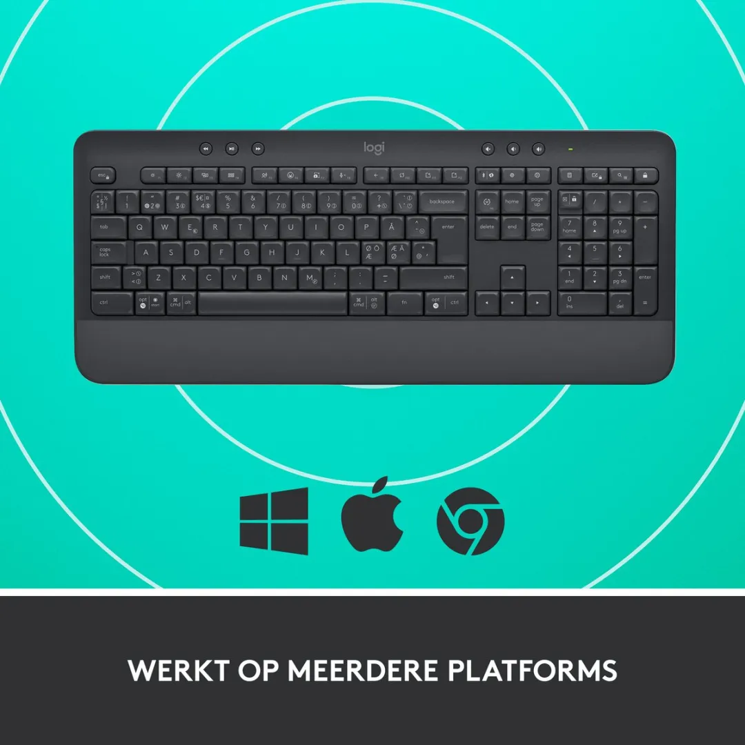 Logitech Signature K650 Draadloos Toetsenbord - QWERTZ - Zwart